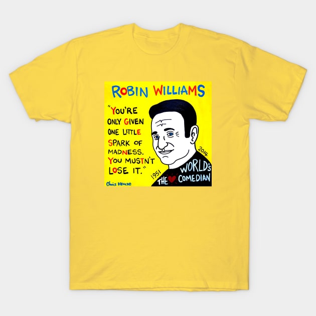 Robin Williams T-Shirt by krusefolkart